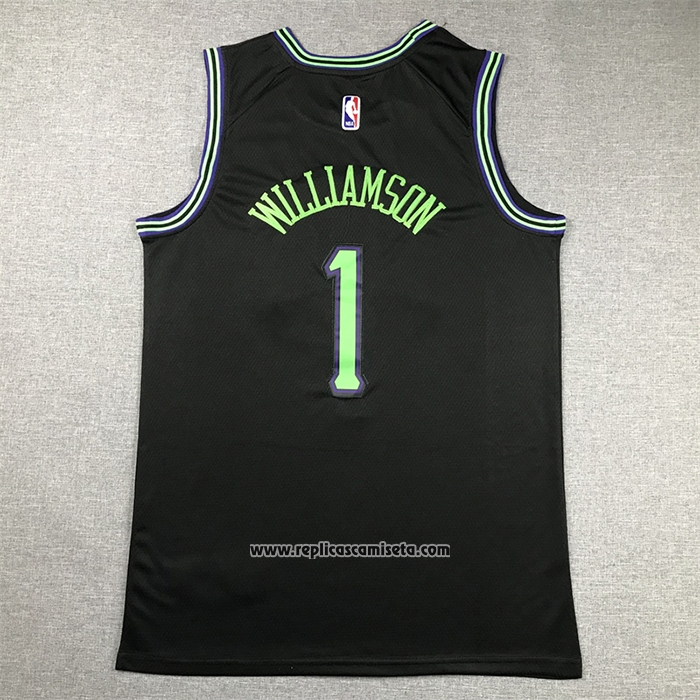 Camiseta New Orleans Pelicans Zion Williamson #1 Ciudad 2023-24 Negro